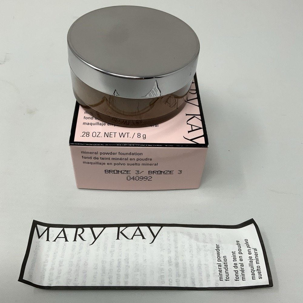 Mary Kay Mineral Powder Foundation Bronze 3 040992 Full Size .28 Oz New‎ In Box